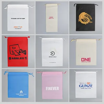 StoBag Neaustiniai sutraukiamieji krepšiai Medžiaginiai batų drabužiai Nešiojamų daugkartinio naudojimo kelionių organizatoriaus maišelių maišeliai Pasirinktinis logotipas (papildomas mokestis)