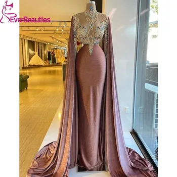 Undinėlės vakarinė suknelė moterims Dubajus Nėriniai Saudo Arabija Veliūrinis kaklas Prom chalatai Vestidos De Fiesta Elegantes Para Mujer