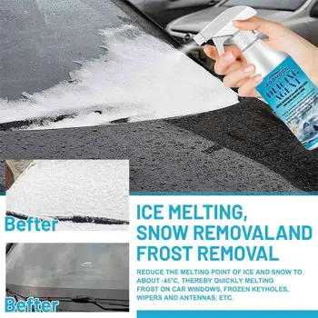60ML Set Ice Remover Spray Winter Car Front Shield Deicer Snow Removal Spray Deholing Snow Spray Apsauga nuo apledėjimo