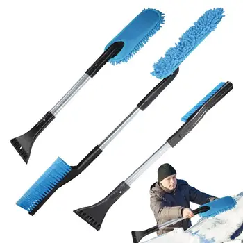 Snow Remover Set 3 In 1 Removal Scraper Brush Portable Multifunctional Car Snow Plough Shovel Kit for Snow Cleaning Backyard