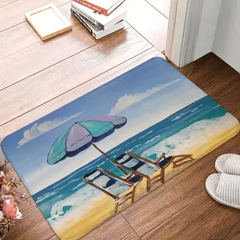 Mielas paplūdimys Hoilday durų kilimėlis Miegamasis Modernios įėjimo durys Grindys Kilimas Atogrąžų animacinis filmas Sugeriantis grindų kilimėlis Durų kilimėlis Vonios kilimėlis