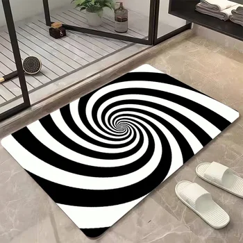 Mat Welcome 3D Vortex Illusion Door Kilimėliai Virtuvė Vonios kilimėlis Namų įėjimas Kambarys Grindys Vonia Neslidus prieškambaris Balkonas Kojų namas