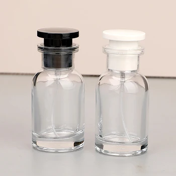 30ml stiklinis tuščias pakartotinai užpildomas kvepalų buteliukas cilindrinis sub-butelis Kelioninis nešiojamas Parfum purkštuvo konteinerių mėginio butelis