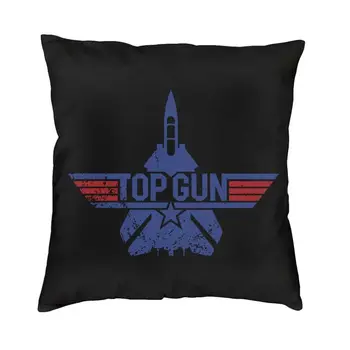 Top Gun Air Force Fighter Jets Square Pillow Cover Home Decor Maverick filmų pagalvėlės Mesti pagalvę automobilio dvipusiam spausdinimui