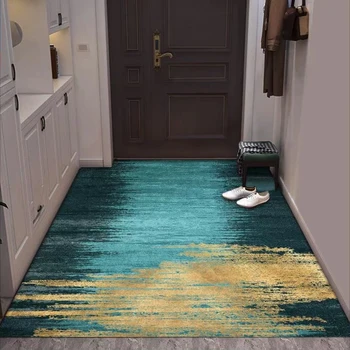 Prabangus modernus žalias įėjimo kilimas Neslidus pasveikinimo kilimėlis Dekoravimas Namai Pūkuotas vonios kambarys Įėjimas Koja Kilimėlis Svetainės plotas Kilimėlis
