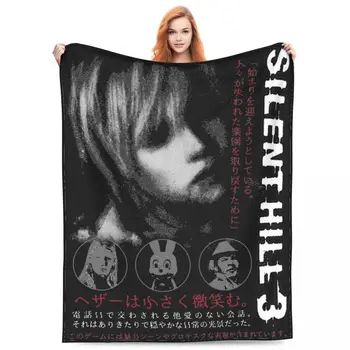 Heather Silent Hill 3 atributikos antklodė Aksominė patalynė Siaubo žaidimas Mesti antklodes Atsipalaiduokite itin minkštai biuro kilimėliui