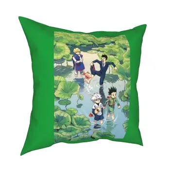 River Adventure Hunter pagalvių užvalkalai Lova Car Hunter x Hunter Anime Killua Gon pagalvėlės dėklas Namų dekoravimo pagalvės užvalkalas 45*45cm