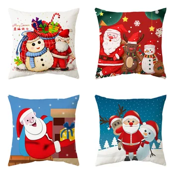 Kalėdinis pagalvės dėklas Dekoratyvinė pagalvėlė Tarpvalstybinė sofos spausdinimo briedžių šventinė dovana gali būti pritaikyta