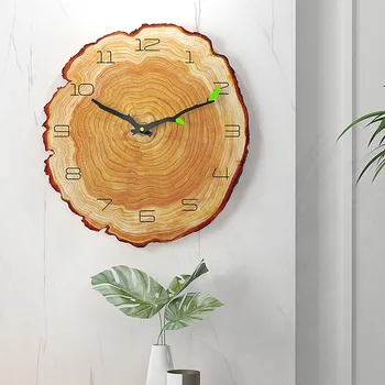 16 colių Šiaurės šalių kūrybinis metinis žiedinis sieninis laikrodis kvarcinis medžio grūdas sieniniai laikrodžiai Svetainė Miegamasis Studijų biuras Prabangus sienų dekoras