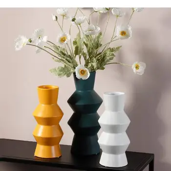 Keraminė vazos geometrija Abstraktūs gėlių aksesuarai Hidroponika Modernūs namų dekoravimo aksesuarai Gėlių vaza Vestuvinės vazos