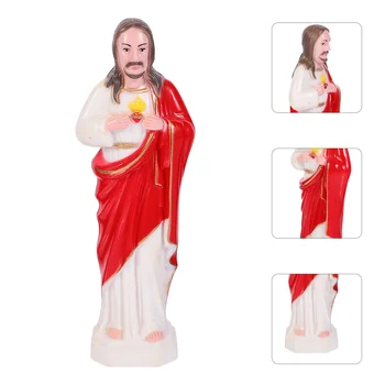 Jėzaus figūrėlė Lordo Dervos Juozapo renesanso katalikų religinės dovanos religiniam dekoravimui ( Raudona )