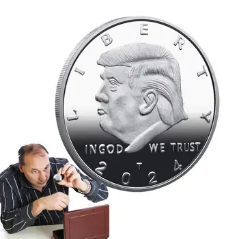 2024 Prezidento Trumpo moneta Keep America Great Eagle President Challenge Gold Silver Plate