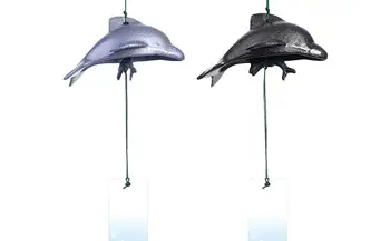 Delfinų vėjo varpeliai Varpai Metalinis lauko gyvenimas Antikvarinis memorialinis Vėjo varpas lauko kiemui Sodo namų dekoravimo pakabukas