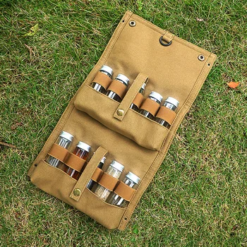Manba lauko prieskonių krepšys lauko piknikas BBQ nešiojamas prieskonių krepšys Kempingas BBQ Cruet Kempingo prieskonių paketas