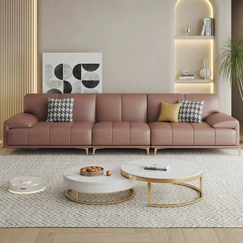 Prabangi grindų sofa Svetainė Moderni itališka keturių asmenų sofa Imperatoriškasis derinys Divani Da Soggiorno virtuvės baldai