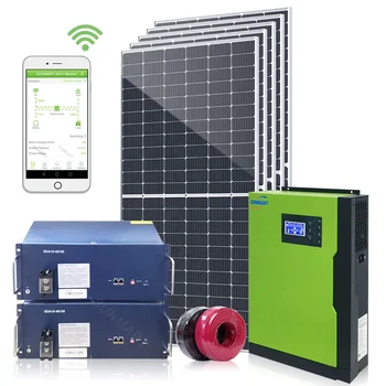 Sukomplektuota namų saulės baterijų sistema 5kW elektros energijos išjungimo tinklo saulės energijos sistema
