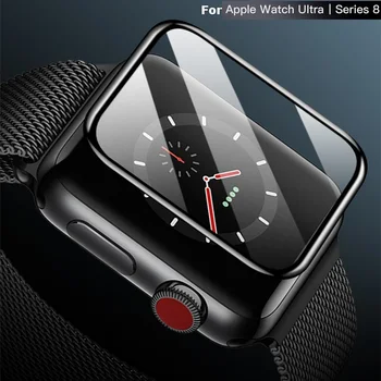Ekrano apsauga, skirta Apple Watch Ultra 49mm 3D visiškai minkšta apsauga nuo įbrėžimų plėvelė, skirta iWatch Series 8 45mm 41mm dangtelio priedai