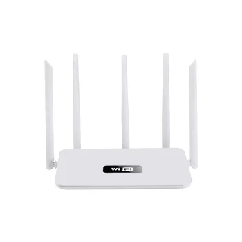 WiFi maršrutizatorius 5 antenos Belaidis maršrutizatorius 2.4G 300Mbps AP / rinkimo režimas Wifi kartotuvas 5 didelio stiprinimo antenos namams (ES kištukas)