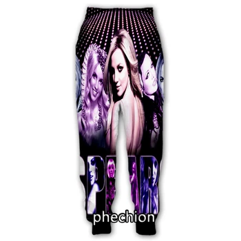 phechion Nauji vyrai/moterys Britney Spears 3D spausdintos laisvalaikio kelnės Mada Gatvės apranga Vyrai Sportinės ilgos kelnės F202