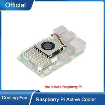 Oficialus Raspberry Pi aktyvus aušintuvas metalinis radiatorius su reguliuojamo greičio aušinimo ventiliatoriumi, skirtas Raspberry Pi 5