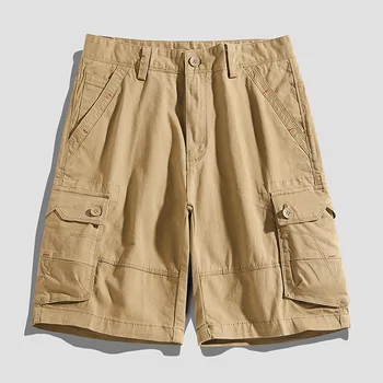 2023 Vyriški krovininiai šortai Kelių kišenių kombinezonai Laisvos karinės darbo kelnės Vasaros paplūdimio Jogger gatvės apranga
