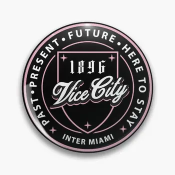 Ultras Vice City 1896 Inter Miami Fans Soft Button Pin Decor Metal Gift Cartoon Women Lover Cute Fashion Funny Collar Lapel Pin