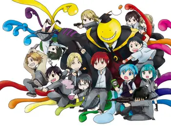 62 Namų dekoro nužudymo klasė Anime 1-šilko meno plakato sienos ligonio dekoravimo dovana