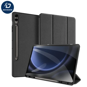 skirta Samsung Galaxy Tab S9 FE Plus dėklui Smart Flip Leather Twith Pencil laikiklis, skirtas Tab S9 FE Plus Dux Ducis