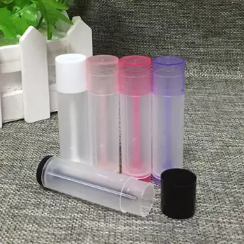 50Pcs lūpų dažų tūbelės ekologiškos permatomos plastikinės tuščios lūpų balzamo buteliukai 