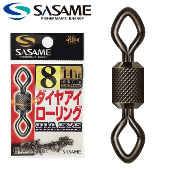 SASAME Super Power Fishing Swivels Diamond Fishing Connector Ball Bearing Rolling Swivel Accessories Feeder Rig Tackle Goods