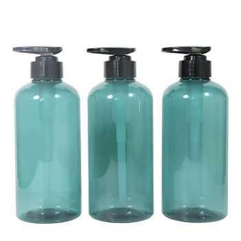 plastikinis losjono siurblio buteliukas Mėlynas šampūnas Dušo želė 500ML/17oz PET 10vnt pakuotė Tuščias muilo dozatorius Namų vonios siurblio buteliukai