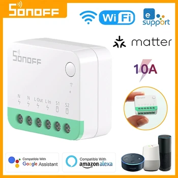SONOFF MINIR4M MINI Extreme Wi-Fi Smart Switch ESP32 Chip Detach Relay Matter Suderinamas 