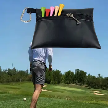 Golfo kamuoliuko juosmens krepšys Nešiojamas Unisex su D Hook golfo trišakio laikiklio maišeliu