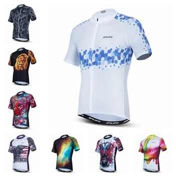 Cycling Jersey Vyrų trumpomis rankovėmis dviračio marškinėliai 2021 Lauko MTB plento dviračių motokrosas Maillot Ciclismo Riding Top White