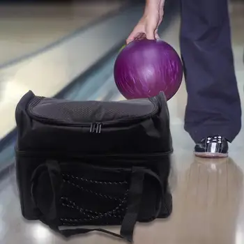 Boulingo krepšio apsauga su dalikliu Nešiojamas rankinės kamuolio laikiklis Nešiojimo dėklas Nailono boulingo kamuolio krepšys Boulingo aksesuaras