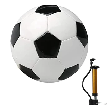 5 dydžio futbolo kamuolių klasikinis futbolo kamuoliukų rinkinys - apima 5 dydžius su pompos adata, puikiai tinkančia treniruotėms, lygos žaidimams ir dovanai patvarus