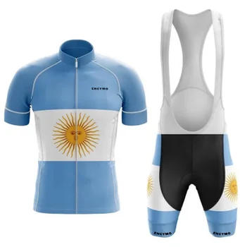 Pro Team Argentina Dviračių marškinėliai Kvėpuojantis retro Maillot drabužiai Vasaros dviračių marškinėliai Dviračių apranga Vyrai 
