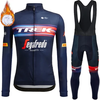 TREK vyriška dviratinė palaidinė Mtb kelnės Džersio terminiai marškinėliai ilgomis rankovėmis Man Pro Team 2024 Sportinė apranga Sportinis komplektas Vilnos rinkinys Tricuta