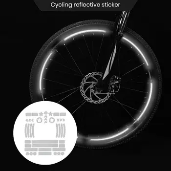 Reflective Decal Naudinga Ekologiška vandeniui atspari dviračių įranga Saugos įspėjamasis lipdukas Šviesą atspindintis dviračio lipdukas