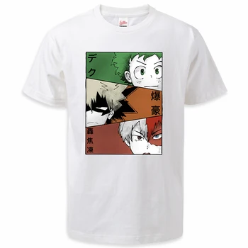 My Hero Academia marškinėliai vyrams Mangas Anime Allmight Graphic Summer Tshirt Casual O-neck viršūnės 100% medvilnės viršūnės