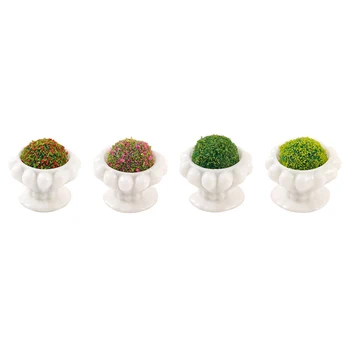 Mini gėlių vazoninių automobilių salono apdaila Žaliajam augalui Vazonuose Simuliaciniai augalai Miniatiūrinis namų dekoravimas Dervos amatas