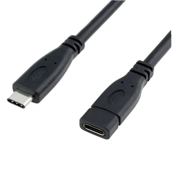 Aukštos kokybės C tipo USB 3.1 vyriškas į USB-C moteriškas prailginimo duomenų kabelio ilgintuvo laidas 0.2M 0.6M 1M