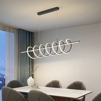 Modernus paprastas svetainės šviestuvas baras kūrybinė studijų lempa restoranas asmenybė šviestuvas valgomasis ilgos dekoratyvinės lempos