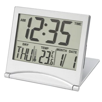 skaitmeninis kelionių žadintuvas - sulankstomas kalendorius Temperatūros laikmatis LCD laikrodis Orų prognozės laikrodis maitinamas baterija