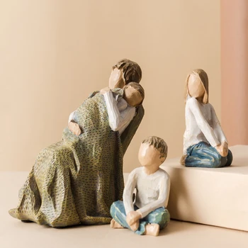 Šiaurės šalių kūryba Žmogaus kūno šeimos pelėsis Vestuvių dienos dovana Namų dekoravimas Žmonės Modelis Svetainės aksesuarai Figūrėlės Amatai