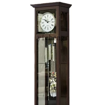 YY Europietiško stiliaus senelio laikrodžio svetainė Modernus minimalistinis didelis laikrodis Mechaninis grindų laikrodis