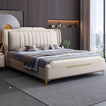 Pigūs modernūs dvigulės lovos prabangūs daiktadėžės 