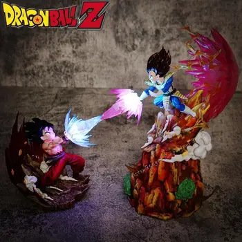 New Dragon Ball Sun Goku Vegeta Lightable Broken Arm Piccolo Anime figūrėlės modelio ornamento žaislinės lėlės dovana