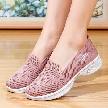 Fashion Women Sports Shoes Soft Sole Flats Ladies Breathable Slip On Loafers Casual Walking Shoe Woman Sneakers Zapatillas Mujer