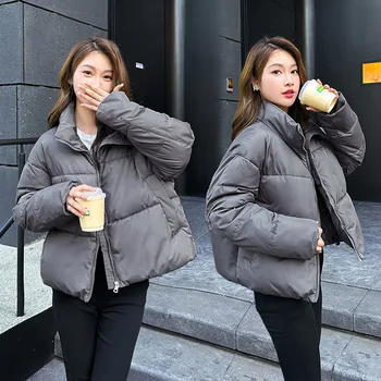 Korėjietiškos žiemos sutirštintos medvilnės paminkštintos striukės Moteriškos šiltos Parka Laisva striukė Moteris 2023 Sniego paltas Moterys Žemyn viršutiniai drabužiai Chaquetas